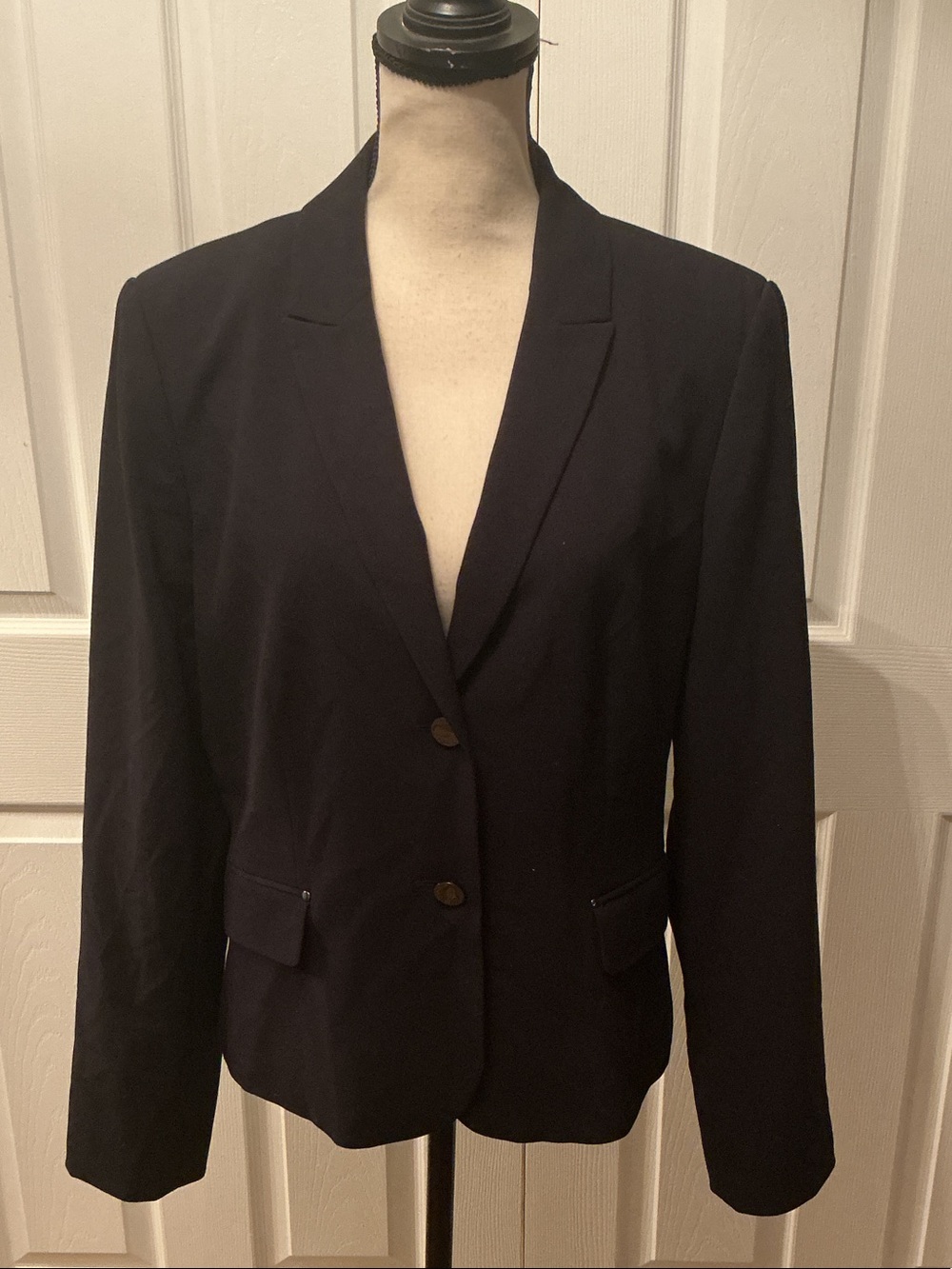 Calvin Klein navy Women's Two-Button Blazer